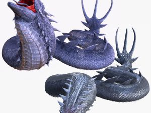 DINOSAUR DRAGON DINOSAUR SNAKE COBRA SNAKE BASILIK DRAGON PYTHON VIPER PYTHON RAPTOR PREDATOR Model 3D