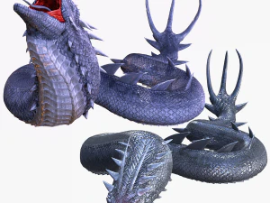 恐竜 ドラゴン 恐竜 ヘビ コブラ ヘビ バジリスク ドラゴン パイソン バイパー パイソン ラプター プレデター 3Dモデル