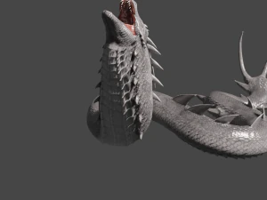 DINOSAUR DRAGON DINOSAUR SNAKE COBRA SNAKE BASILIK DRAGON PYTHON VIPER PYTHON RAPTOR PREDATOR 3D Model