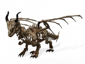 BONES FLYING DRAGON - ANIMATED DRAGON 3D Model