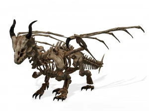 BONES FLYING DRAGON - ANIMATED DRAGON 3D Model