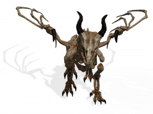 BONES FLYING DRAGON - ANIMATED DRAGON 3D Model