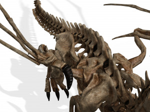 BONES FLYING DRAGON - ANIMATED DRAGON 3D Model