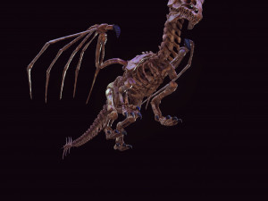 BONES FLYING DRAGON - ANIMATED DRAGON 3D Model