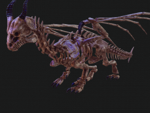 BONES FLYING DRAGON - ANIMATED DRAGON 3D Model