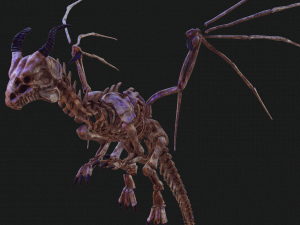 BONES FLYING DRAGON - ANIMATED DRAGON 3D Model