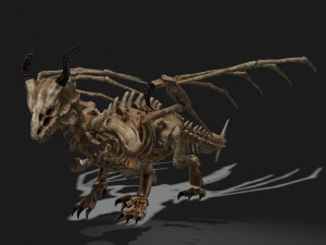 BONES FLYING DRAGON - ANIMATED DRAGON 3D Model