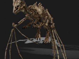 BONES FLYING DRAGON - ANIMATED DRAGON 3D Model