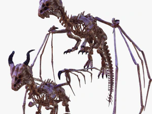 BONES FLYING DRAGON - ANIMATED DRAGON 3D Model