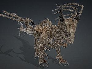 BONES FLYING DRAGON - ANIMATED DRAGON 3D Model