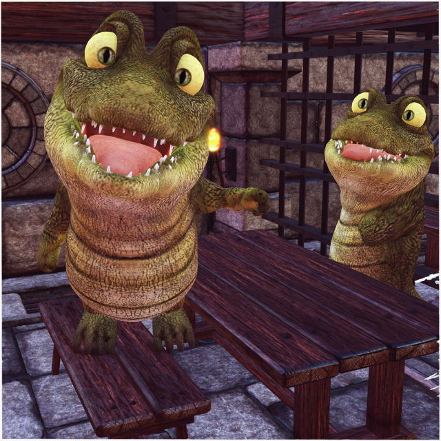 CROCODILE CARTOON ANIMATED Modèle 3D .c4d .max .obj .3ds .fbx .stl .blend 