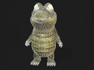 CROCODILE CARTOON ANIMATED 3D Model
