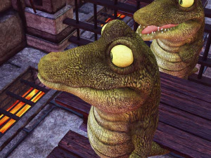 CROCODILE CARTOON ANIMATED 3D Model