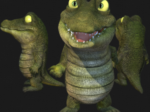 CROCODILE CARTOON ANIMATED Modèle 3D