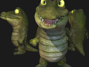 CROCODILE CARTOON ANIMATED 3D Model