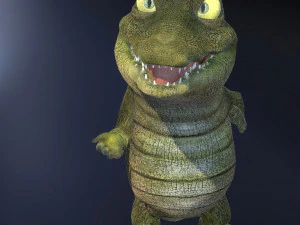 CROCODILE CARTOON ANIMATED 3D Model