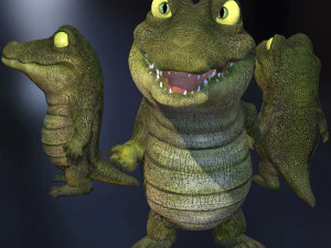 CROCODILE CARTOON ANIMATED 3D Model