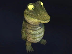 CROCODILE CARTOON ANIMATED 3D Model