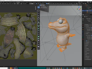 CROCODILE CARTOON ANIMATED 3D Model