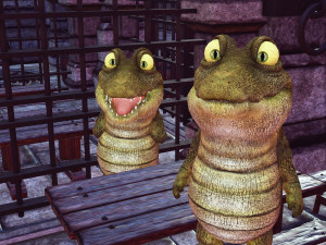 CROCODILE CARTOON ANIMATED Modèle 3D