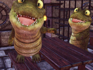 CROCODILE CARTOON ANIMATED 3D Model