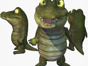 CROCODILE CARTOON ANIMATED Modèle 3D