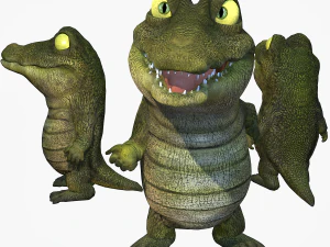 CROCODILE CARTOON ANIMATED 3D Model