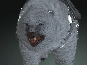 Bear WARIOR RIGGED ANIMATED 3D Model