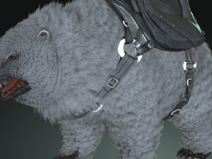Bear WARIOR RIGGED ANIMATED Modello 3D
