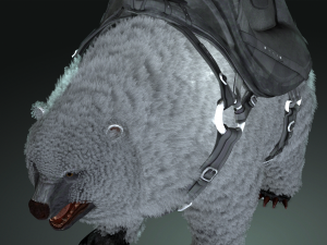 Bear WARIOR RIGGED ANIMATED Modello 3D