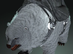 Bear WARIOR RIGGED ANIMATED 3D Model