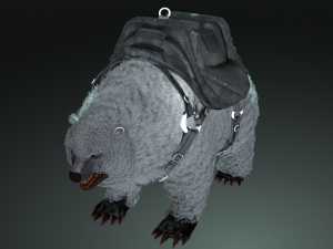 Bear WARIOR RIGGED ANIMATED Modello 3D