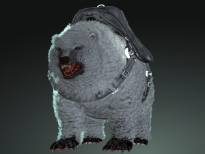 Bear WARIOR RIGGED ANIMATED Modello 3D