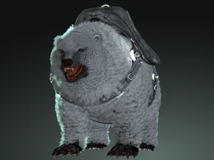 Bear WARIOR RIGGED ANIMATED 3D Model