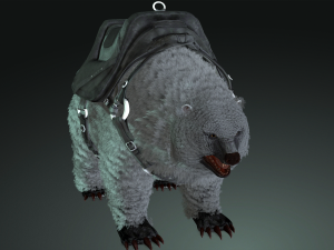Bear WARIOR RIGGED ANIMATED Modello 3D