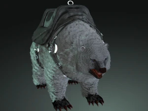 Bear WARIOR RIGGED ANIMATED 3D Model