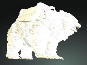 Bear WARIOR RIGGED ANIMATED Modello 3D