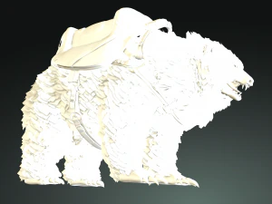 Bear WARIOR RIGGED ANIMATED 3D Model