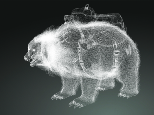 Bear WARIOR RIGGED ANIMATED Modello 3D