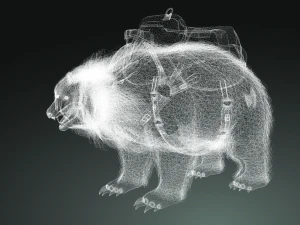 Bear WARIOR RIGGED ANIMATED 3D Model