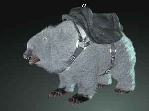 Bear WARIOR RIGGED ANIMATED Modello 3D