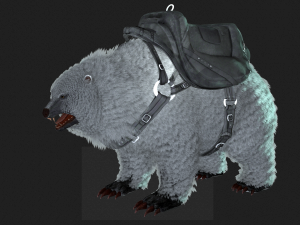 Bear WARIOR RIGGED ANIMATED Modello 3D