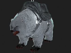 Bear WARIOR RIGGED ANIMATED Modello 3D