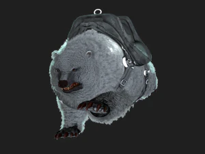 Bear WARIOR RIGGED ANIMATED 3D Model