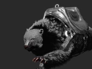 Bear WARIOR RIGGED ANIMATED Modello 3D