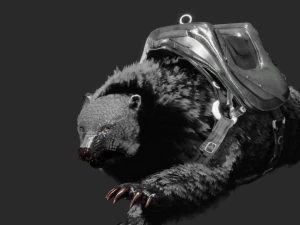 Bear WARIOR RIGGED ANIMATED 3D Model
