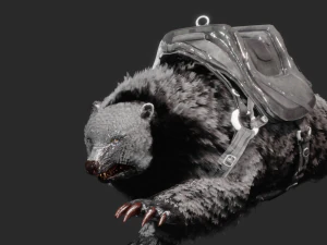 Bear WARIOR RIGGED ANIMATED 3D Model