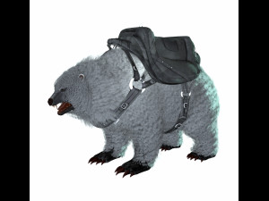 Bear WARIOR RIGGED ANIMATED Modello 3D