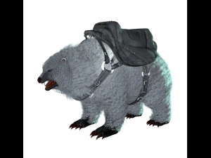 Bear WARIOR RIGGED ANIMATED 3D Model