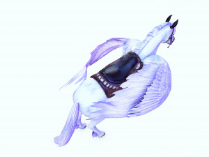 AMAZING WHITE HORSE WHIT WINGS 3D-Modell